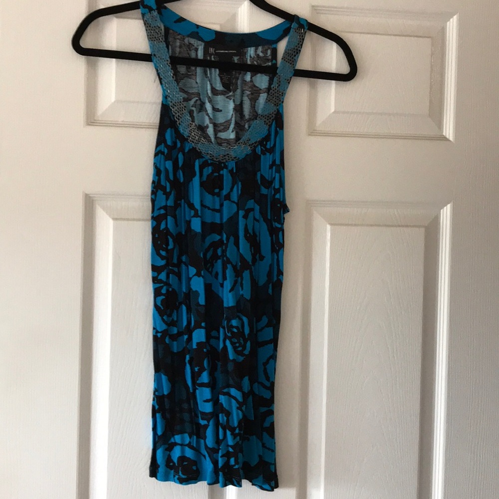 INC turquoise print top